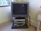 Philips 21 inch silver/grey TV with stand. Philips....